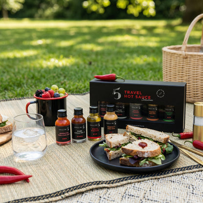 Collection Mini de 5 sauces piquantes de voyage (5 x 15 ml)